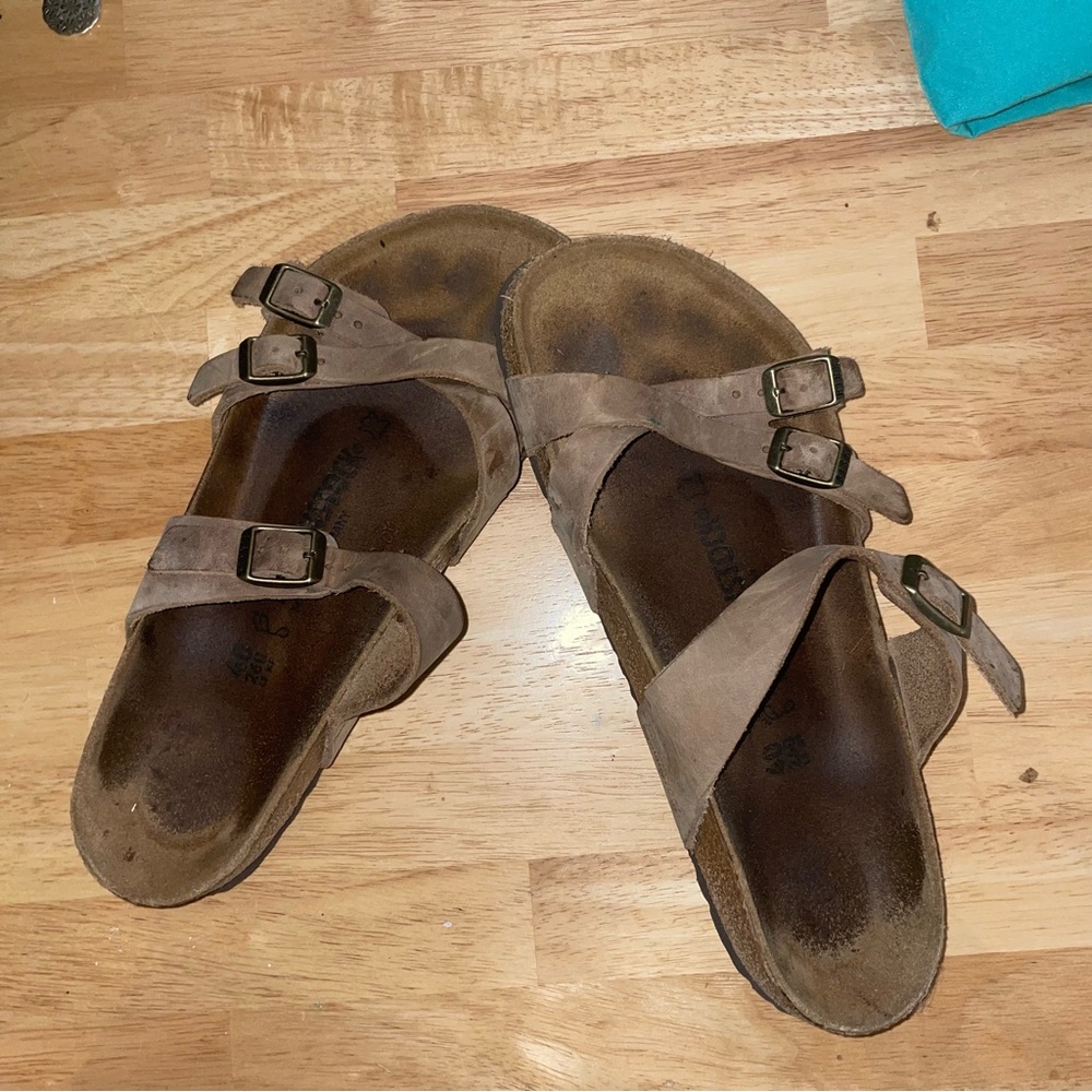 Birkenstock Franca Tobacco Brown Oiled Leather Sandals